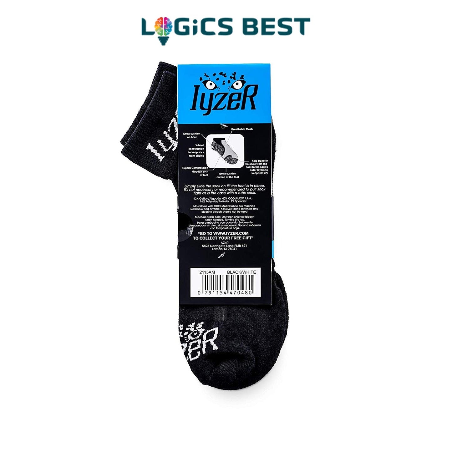 Logics Best Apparel Mens Running Coolmax Sock