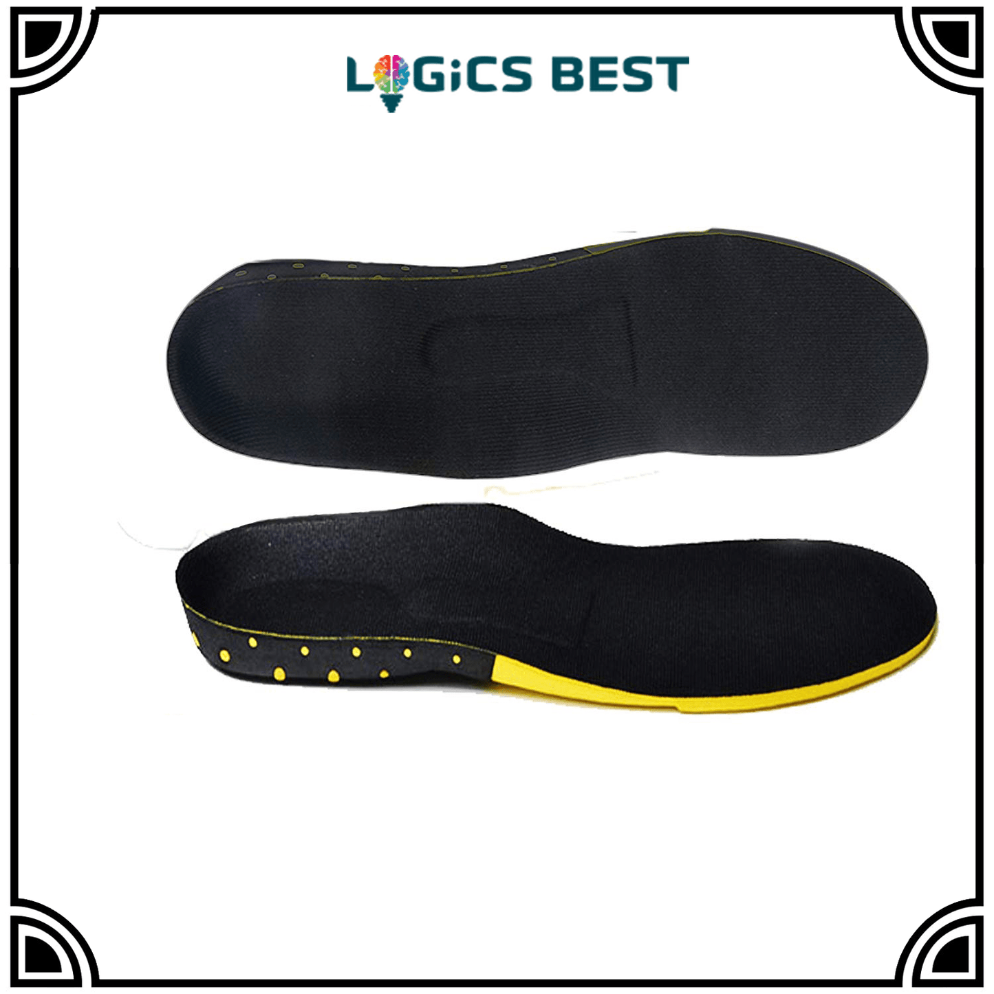 Logics Best Health and Beauty Plantar Fasciitis Flat Feet Insoles Arch Supports Orthotics Relieve High Arch, Foot, Heel Pain (US Mens 6.5-9 Womens 8-11.5)
