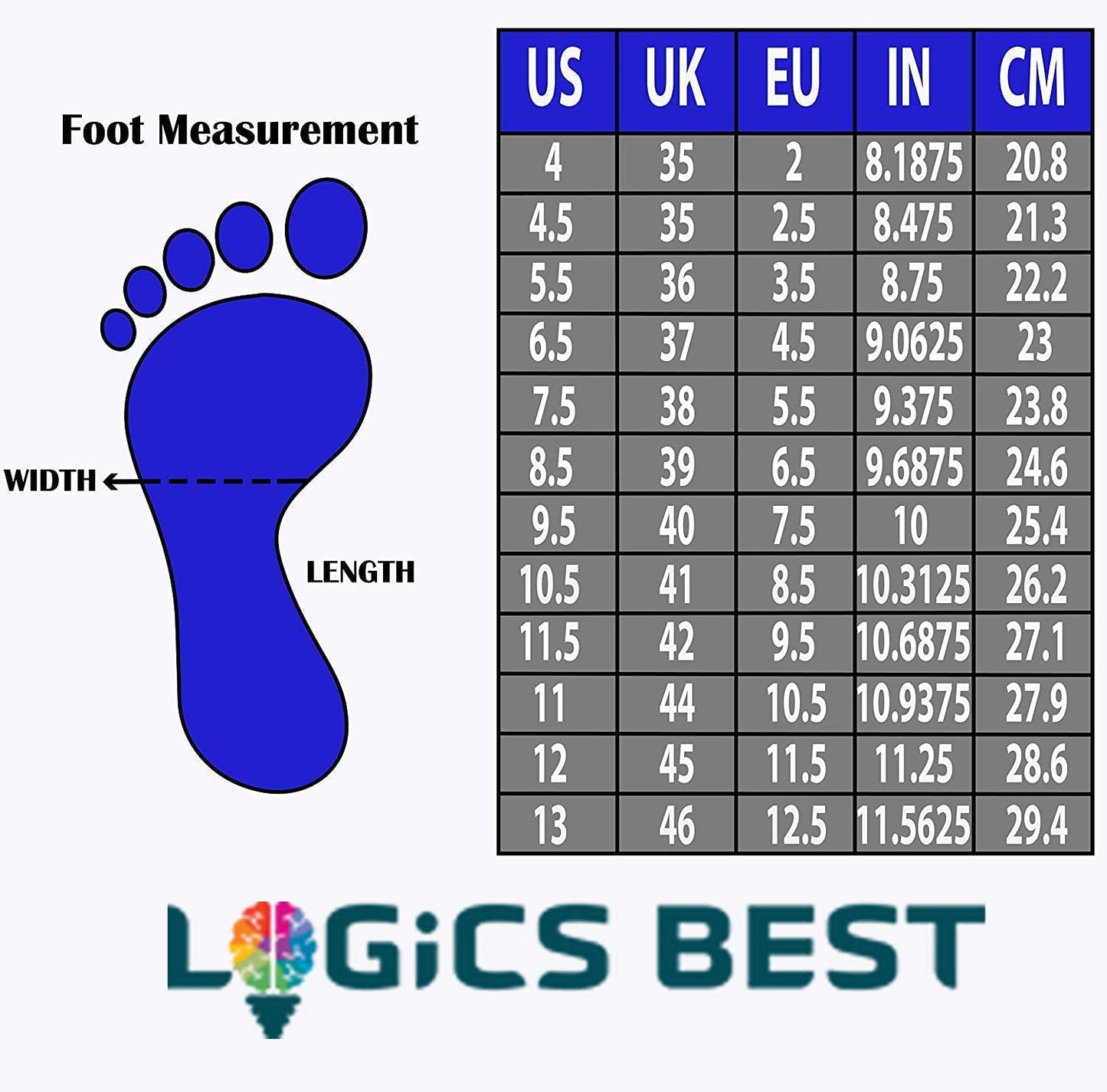 Logics Best Health and Beauty Plantar Fasciitis Flat Feet Insoles Arch Supports Orthotics Relieve High Arch, Foot, Heel Pain (US Mens 6.5-9 Womens 8-11.5)