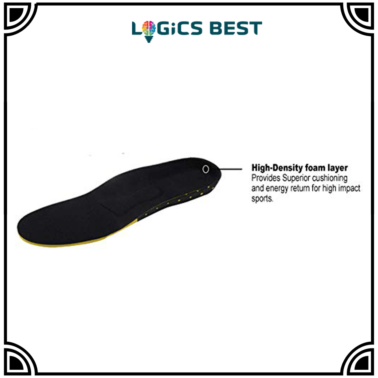 Logics Best Insoles 16.99 / 21.99 / 21.99 Plantar Fasciitis Flat Feet Insoles Arch Supports Orthotics Relieve High Arch, Foot, Heel Pain