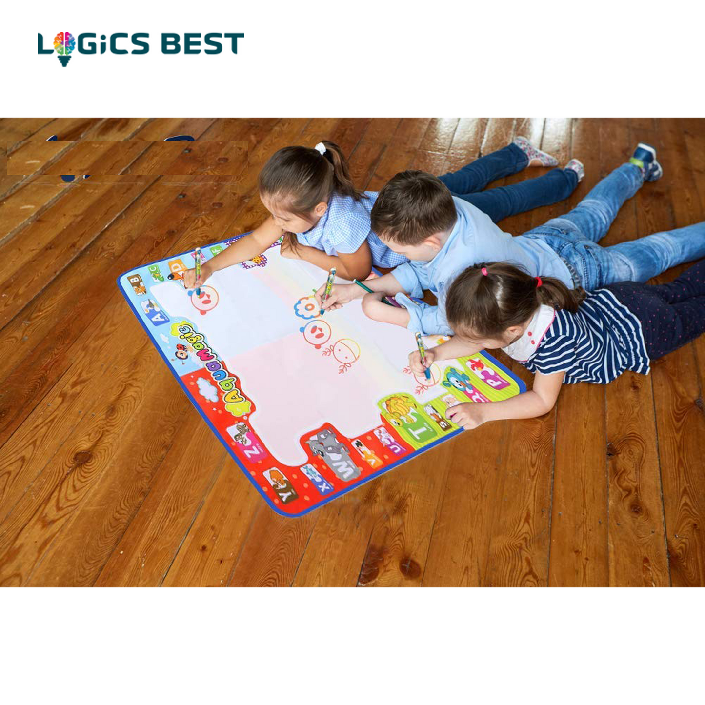 Logics Best Toy 2.00 months Logics Best Activity Mat for Learning- Premium Water Drawing Mat for Kids Age 2-5 Years Old, Toddler Educational Gift