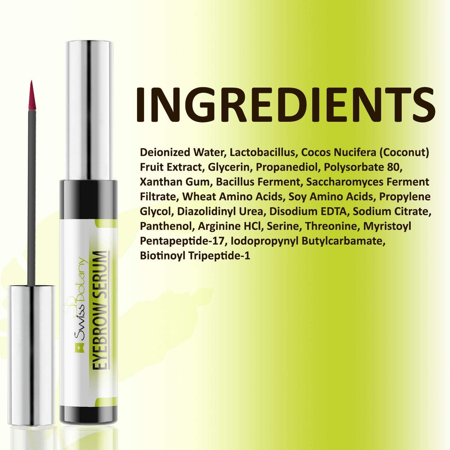 Swiss Botany Beauty 1 EyeBrow Growth Serum for Women & Men Premium Biotin Eyebrow Enhancing Serum for Eyebrow Growth cruelty free eyebrow growth serum Safe Against Eye Color Change | Professionally Trusted