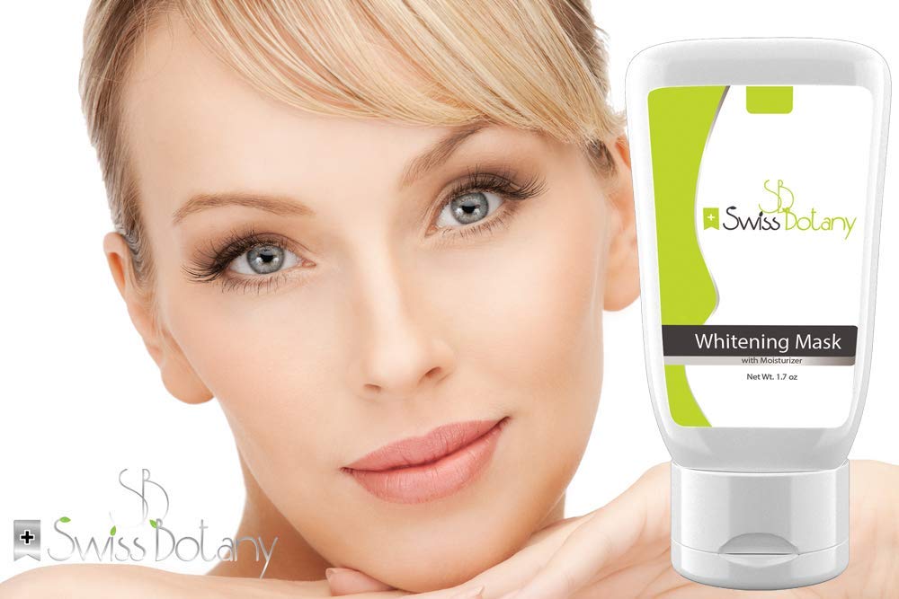 Swiss Botany Beauty 1 Whiten Skin Cream - Whitening Face Mask for Sensitive Skin / Intimate Areas, Underarms, Butt, Knees, Inner Thights - Super Brite/Pink