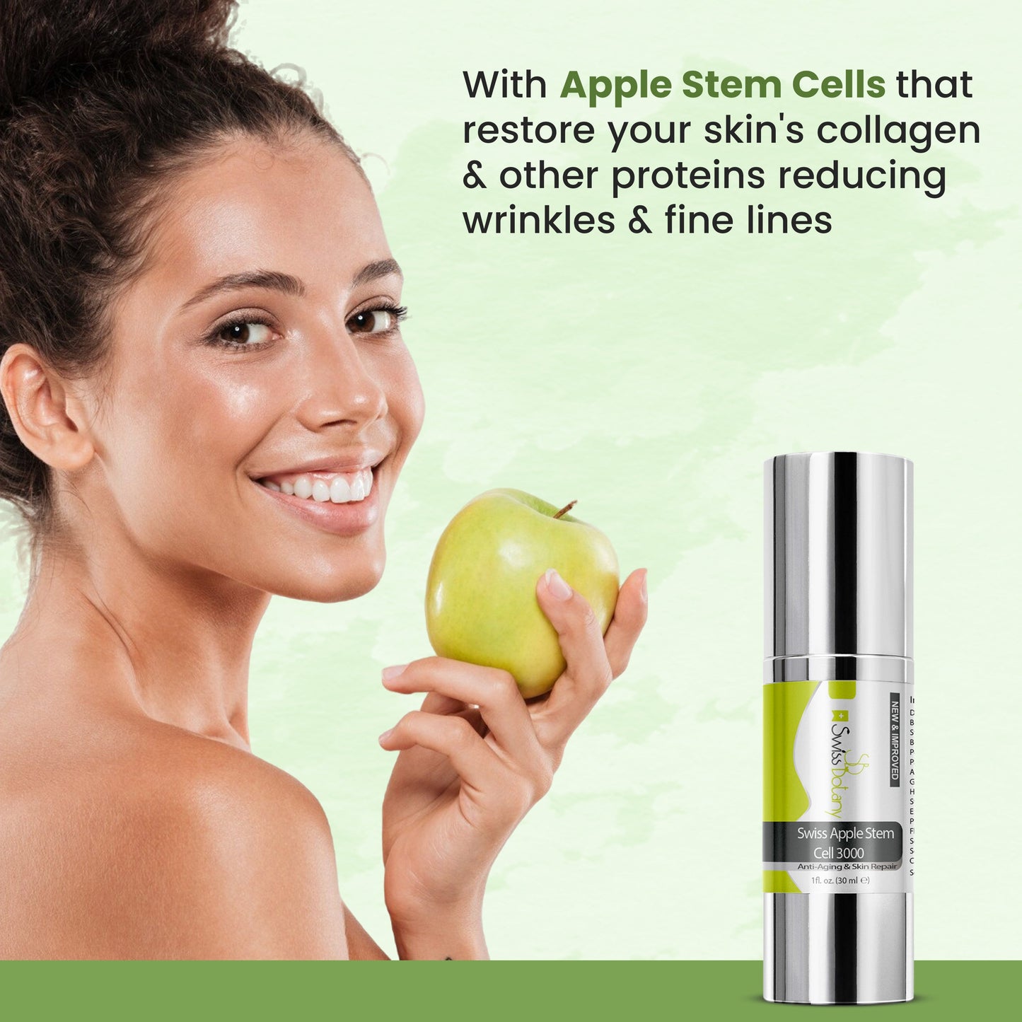 Swiss Botany Beauty 2 / Apple Swiss Apple Stem Cell 3000 Serum, 1 fluid ounce, 2 Bottles