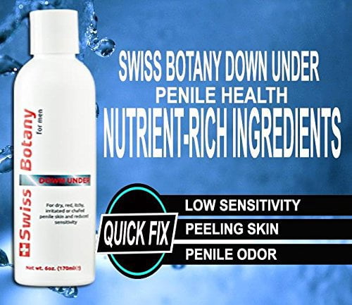 Swiss Botany Beauty 6 Ounces / White/Red / 1 Penile Health Cream for phimosis, balanitis, dry, cracked, peeling penile skin + acetyl man oil PENILE SENSITIVITY CREAM