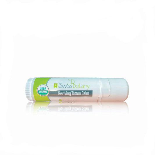 Swiss Botany Beauty All Natural Tattoo Balm Aftercare Brightener for Depth & Color Enhancement - Moisturizer and Skin Healing for Old and New Tatts Promotes Healing & Soothing Premium Made By Swiss Botany