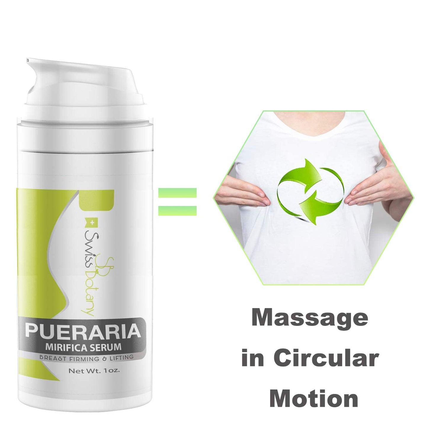 Swiss Botany Beauty Swiss Botany Pueraria Mirifica Bust Firming & Lifting Serum for Women and Men, Easy to Apply, Use Twice a Day for Best Results, No Fragrance, 1 ounce