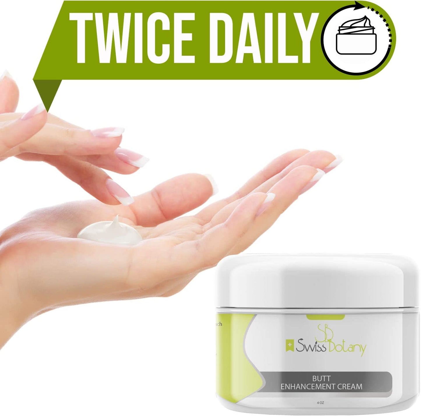 Swiss Botany Health and Beauty 4 Ounce (Pack of 1) Swiss Botany Bodacious Bum Cream, Restores Lift and Plumpness to Buttocks, Reduces Appearance of Cellulite, Easy to Apply, Soy Free, 4 Ounces by Swiss Botany