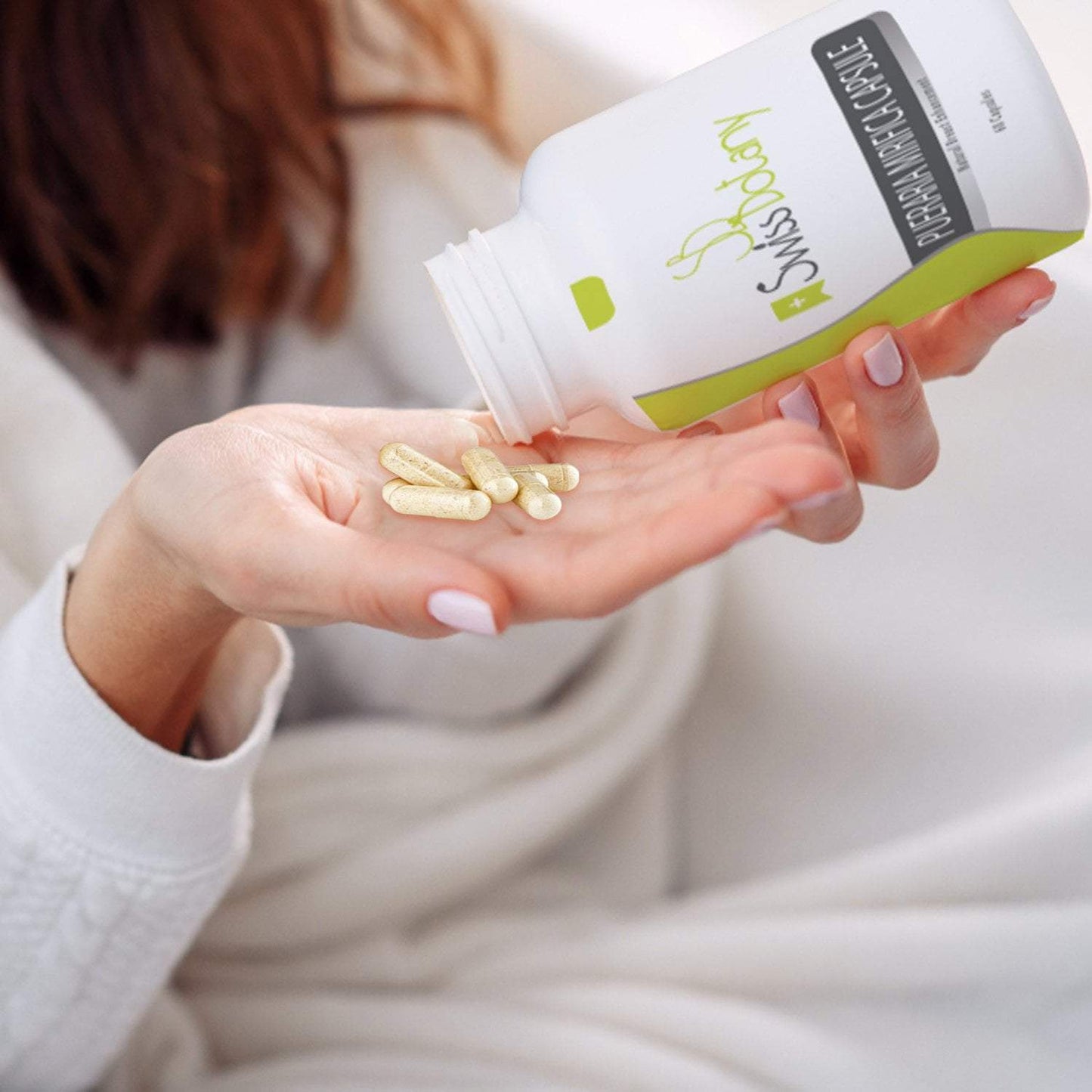 swissbotany Pueraria Mirifica Natural Breast Enhancement Serum + Capsules used for nature's breast lift & growth 1 month supply