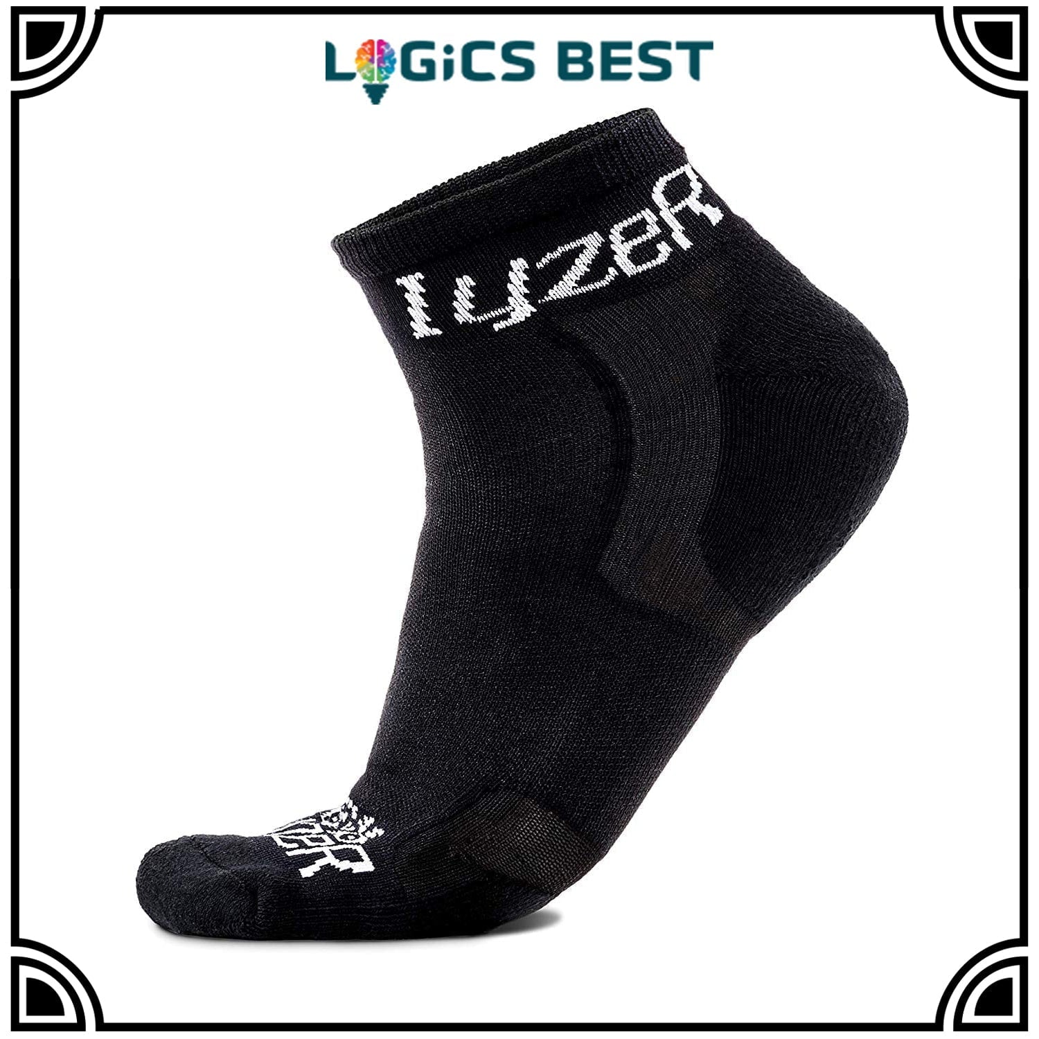 Logics Best Apparel Black Mens Mens Running Coolmax Sock (Black Mens, Medium Mens 9-11)