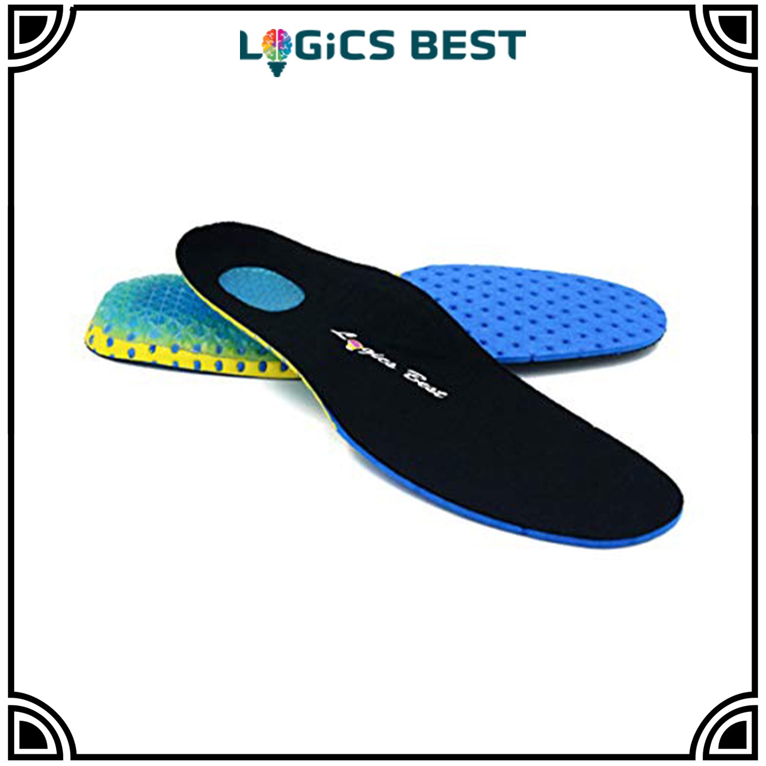 Logics Best Health and Beauty Pain Relief Insoles for Athletes, Shock Absorbing Insert for Maximum Support, Unisex, Anti-Fatigue Technology Replacement Insole
