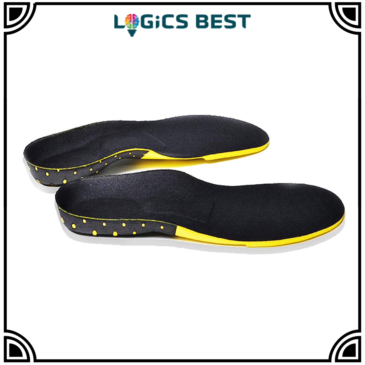 Logics Best Health and Beauty Plantar Fasciitis Flat Feet Insoles Arch Supports Orthotics Relieve High Arch, Foot, Heel Pain (US Mens 6.5-9 Womens 8-11.5)