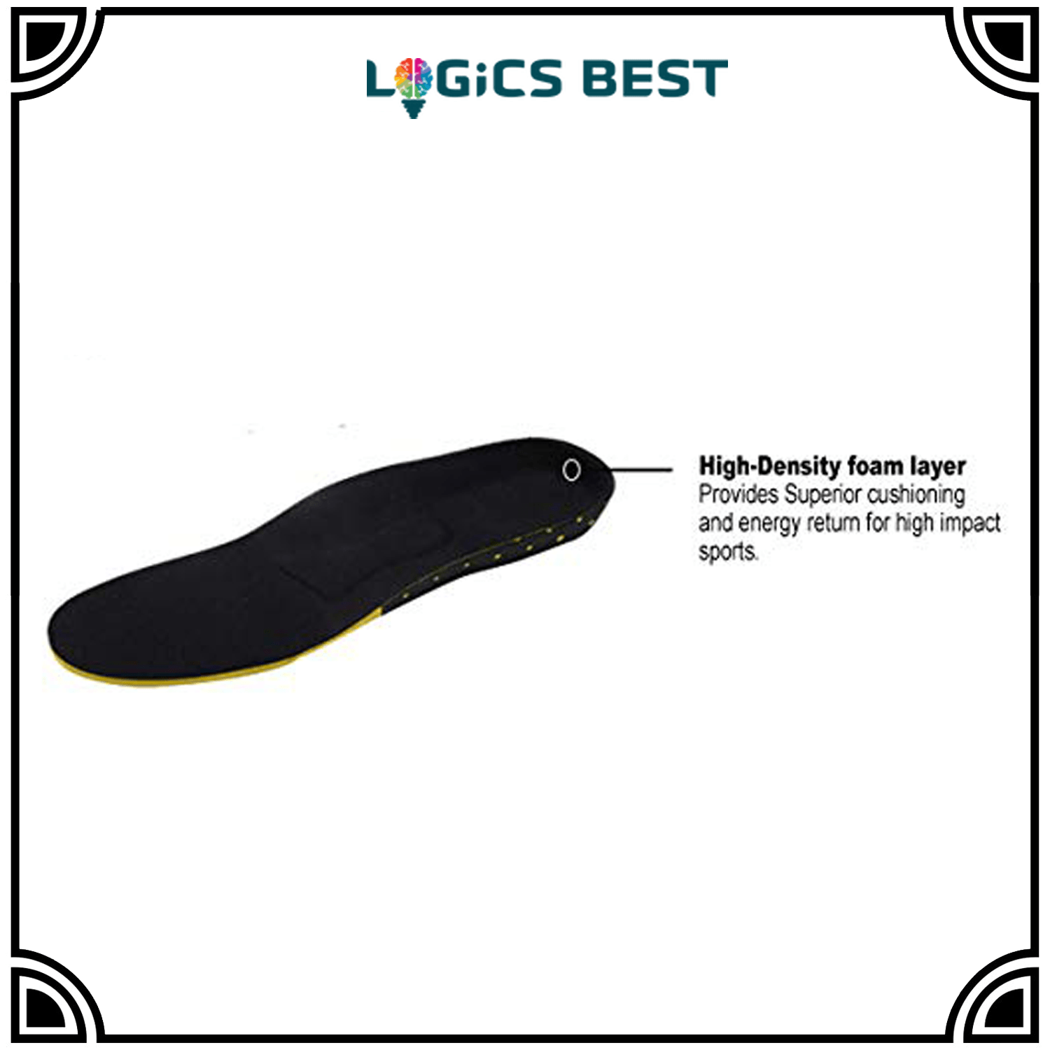 Logics Best Insoles 16.99 / 21.99 / 21.99 Plantar Fasciitis Flat Feet Insoles Arch Supports Orthotics Relieve High Arch, Foot, Heel Pain