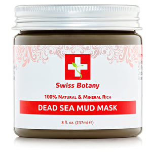 Swiss Botany Beauty 1 / 1 / Aloe Vera Swiss Botany Dead Sea Mud Mask - Exfoliates Pores & Hydrates Dry Skin - Organic Formula Uses Dead Sea Mud Imported from Israel - Use as Needed - Most Skin Types - Good for Men & Women - 8 fl oz