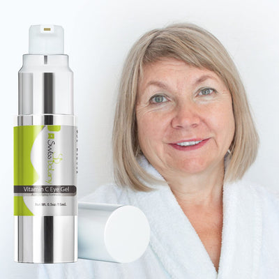 Swiss Botany Beauty 1 / 1 Eye Gel Serum Professional Restoration For EYE BAGS & WRINKLES, DARK CIRCLES, PUFFINESS for men and women with Pure Vitamin C Hyaluronic Acid | MADE IN USA