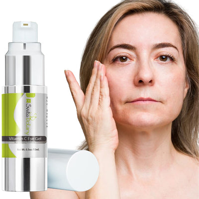 Swiss Botany Beauty 1 / 1 Eye Gel Serum Professional Restoration For EYE BAGS & WRINKLES, DARK CIRCLES, PUFFINESS for men and women with Pure Vitamin C Hyaluronic Acid | MADE IN USA