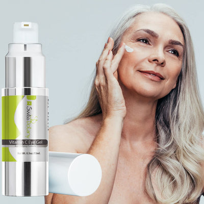 Swiss Botany Beauty 1 / 1 Eye Gel Serum Professional Restoration For EYE BAGS & WRINKLES, DARK CIRCLES, PUFFINESS for men and women with Pure Vitamin C Hyaluronic Acid | MADE IN USA