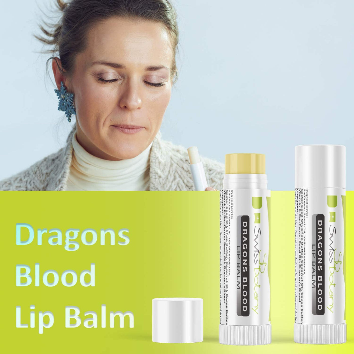 Swiss Botany Beauty 1 / Dragons Blood Intense Lip Balm Dragons Blood Genuine Organic Lip Balm Hydrating Lip Plumper for the Moisturized fuller Pouty Lips you've been craving| Professionally Trusted | Made in USA