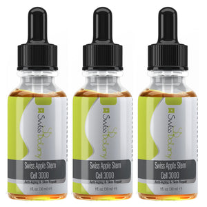 Swiss Botany Beauty 1 Fl Oz (Pack of 3) / 3 / 3 Swiss Botany Swiss Apple Stem Cell 3000 Serum, Plant Stem Cells No Animal Products, Reduce Aging Signs Wrinkles + Discoloration, Restore Elasticity and Youthful Appearance, 1 fluid ounce, 3 Bottles