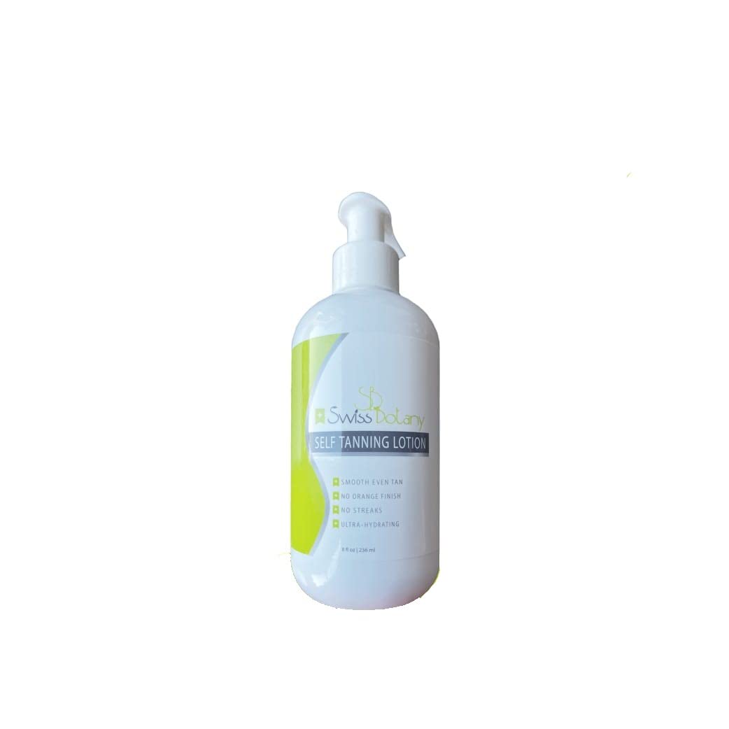 Swiss Botany Beauty 1 Swiss Botany Self Tanning Lotion, Anti-Orange Sunless Tanning Bronzer Lotion for Fair to Medium Skin Tone - Moisturizer With Aloe Vera and Vitamin E for a Glowing Tan Tattoo & Color Fade Protection