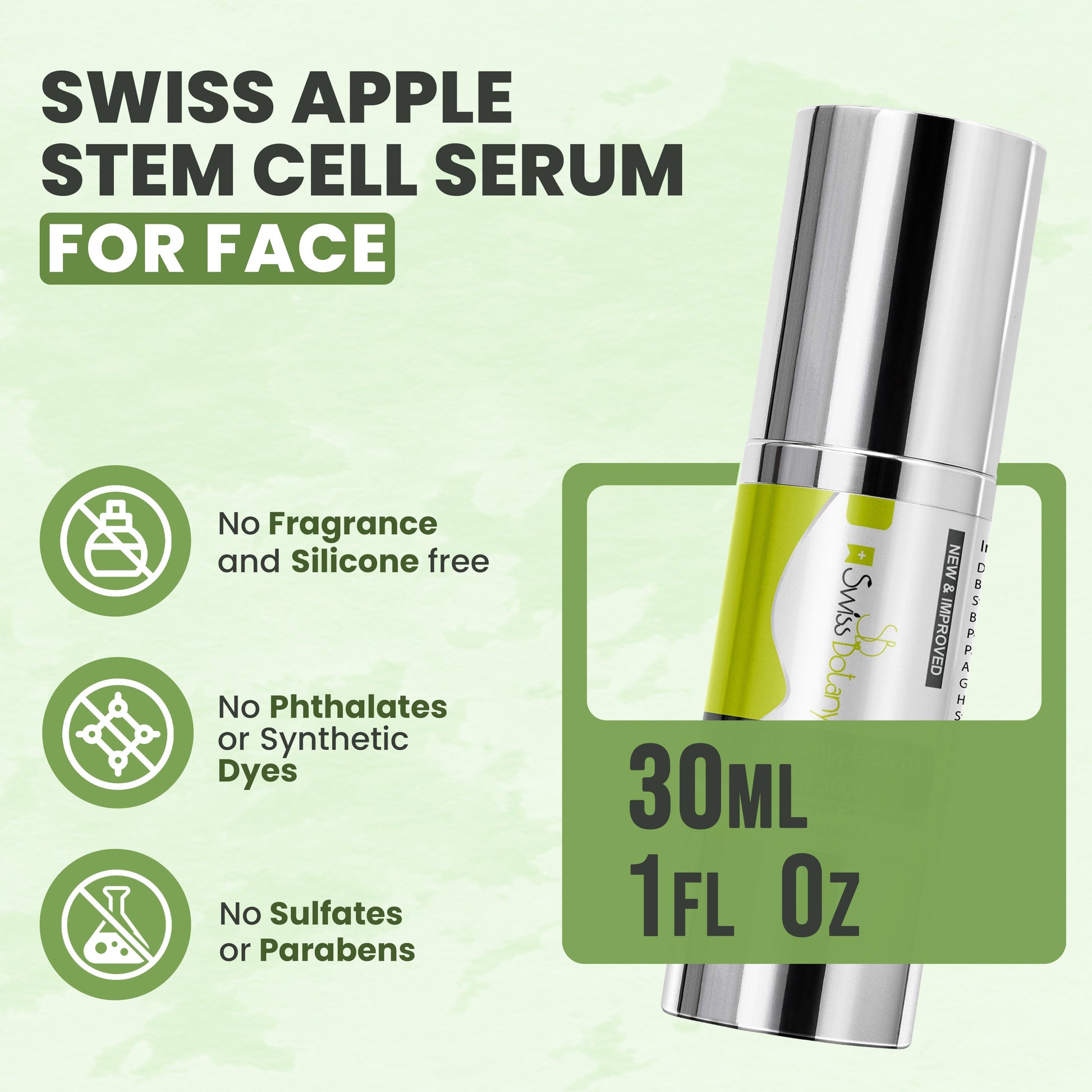 Swiss Botany Beauty 2 / Apple Swiss Apple Stem Cell 3000 Serum, 1 fluid ounce, 2 Bottles