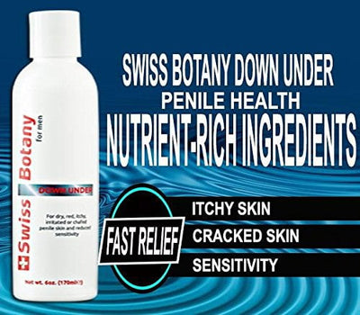 Swiss Botany Beauty 6 Ounces / White/Red / 1 Penile Health Cream for phimosis, balanitis, dry, cracked, peeling penile skin + acetyl man oil PENILE SENSITIVITY CREAM