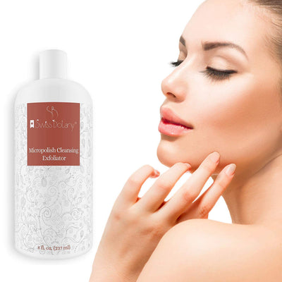 Swiss Botany Beauty 8 Ounce / 1 Exfoliating Face Wash & Face Exfoliator - Natural Exfoliating Face Wash with Witch Hazel - Moisturizing Facial Exfoliant for Oily or Dull or Dry Skin, Wrinkles, Blemishes, Acne Scars & More