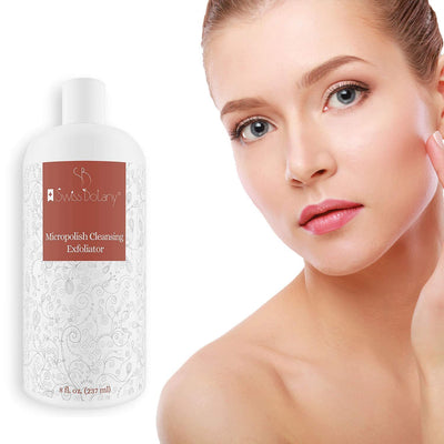 Swiss Botany Beauty 8 Ounce / 1 Exfoliating Face Wash & Face Exfoliator - Natural Exfoliating Face Wash with Witch Hazel - Moisturizing Facial Exfoliant for Oily or Dull or Dry Skin, Wrinkles, Blemishes, Acne Scars & More