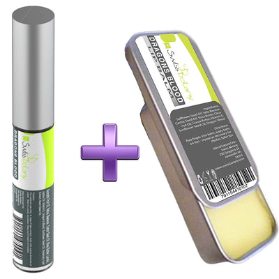Swiss Botany Beauty Lip Plumper Balm 2 in 1 Dragons Blood + Bonus Moisturizing Lip Plumping Gloss by Swiss Botany Skin Care