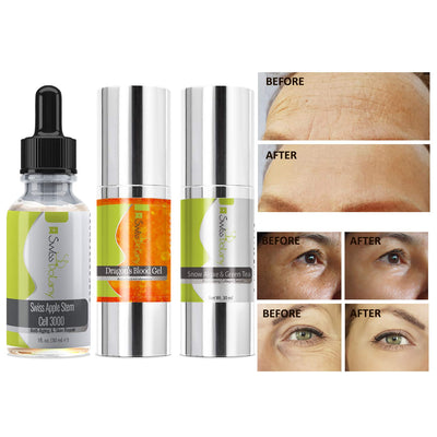 Swiss Botany Beauty Premium Kit Face / 3 Dragons Blood 3 in 1 Eye Wrinkle Treatment - Nature's Filler Alternative, Instantly Tighten & Sculpture Facial contours - eye wrinkle serum - Peptide Complex Serum