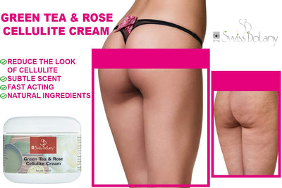 Swiss Botany Beauty Swiss Botany - Cellulite Remover Green Tea & Rose Cellulite Cream - Anti Cellulite Cream to Break Down Fat & Tighten Skin - Stretch Mark Cream - Vitamin A & Fatty Acids Nourish Skin - Hydrating for All Skin Types - 120 mL