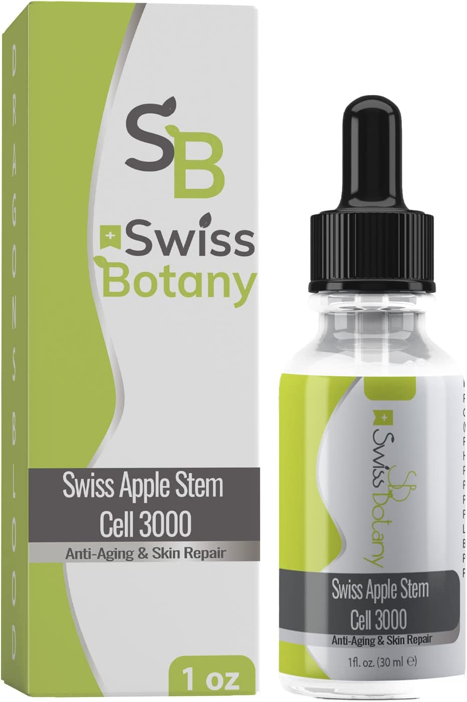 Swiss Botany Health and Beauty 1 Fl Oz (Pack of 1) Swiss Apple Stem Cell 3000 Serum, Plant Stem Cells No Animal Products, Reduce Aging Signs Wrinkles + Discoloration, Restore Elasticity and Youthful Appearance | Premium Made by Swiss Botany, 1 fluid ounce, 1 Bottle