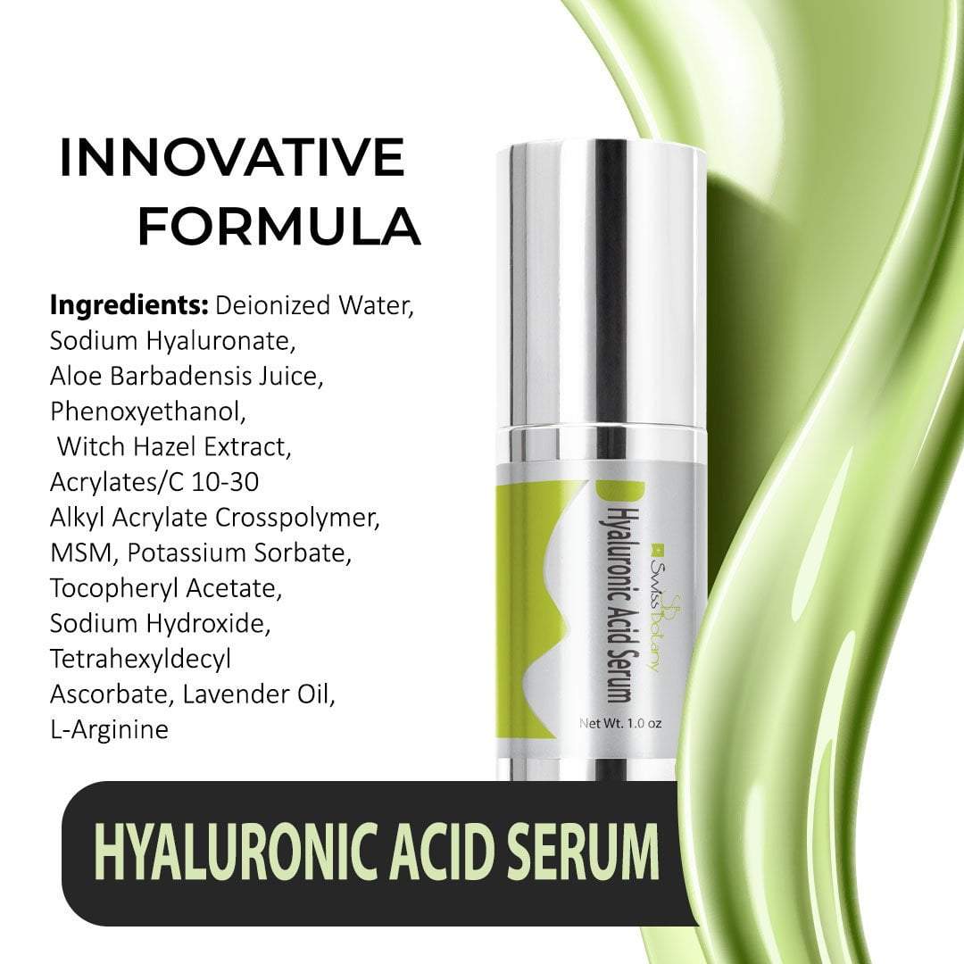 Swiss Botany Health and Beauty Hyaluronic Acid Serum Moisturizing Perfect On Unresponsive Dry Skin For Women & Men