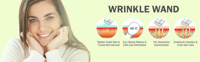 Wrinkle Skin Therapy Ionic Lift Wand - Allows Active Anti-aging Nutrients to Penetrate 30% Deeper Into Skin