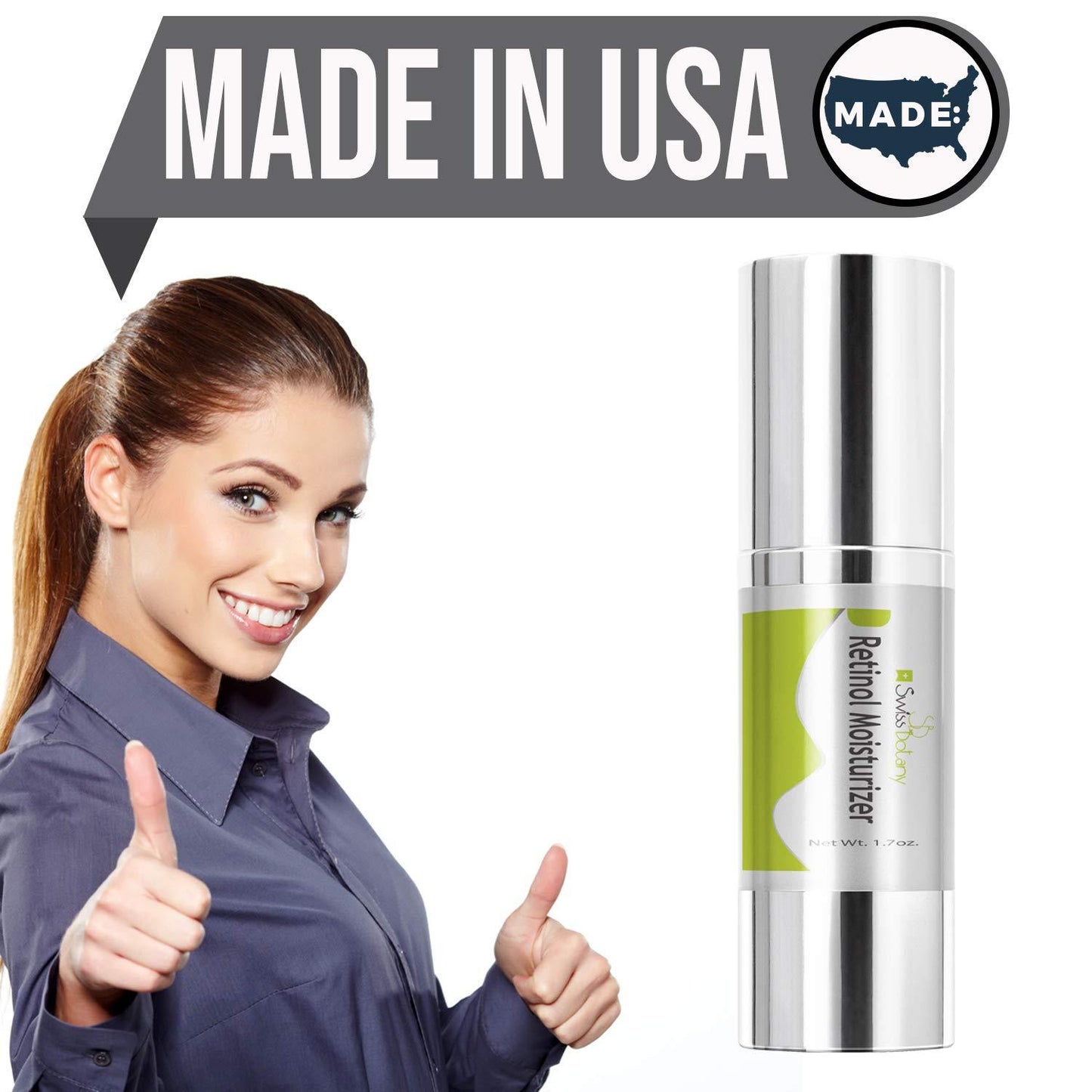 Swiss Botany moisturizer Retinol serum retinol for dark circles face moisturizer for women visibly reduce deep wrinkes & lines Resurfacing Retinol Serum Treatment for redness breakouts and sun damage Retinol Serum for face with hyaluronic acid