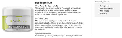 swissbotany Beauty Bodacious Bum for Superior Butt Lifter Promotes a Shaplier Firmer Butt