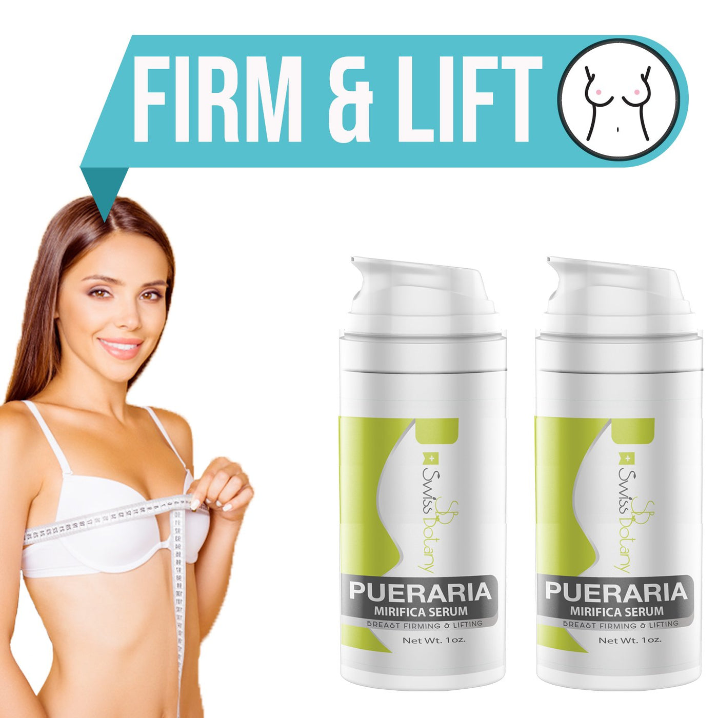 swissbotany Beauty Pueraria-Mirifica Breast Enhancement Massage Oil (2 Bottles * 1 Month Supply)