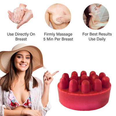 swissbotany Breast Enhancement Massage Soap - Use with Breast Cream, Fenugreek Oil, Breast Enlargement Capsules