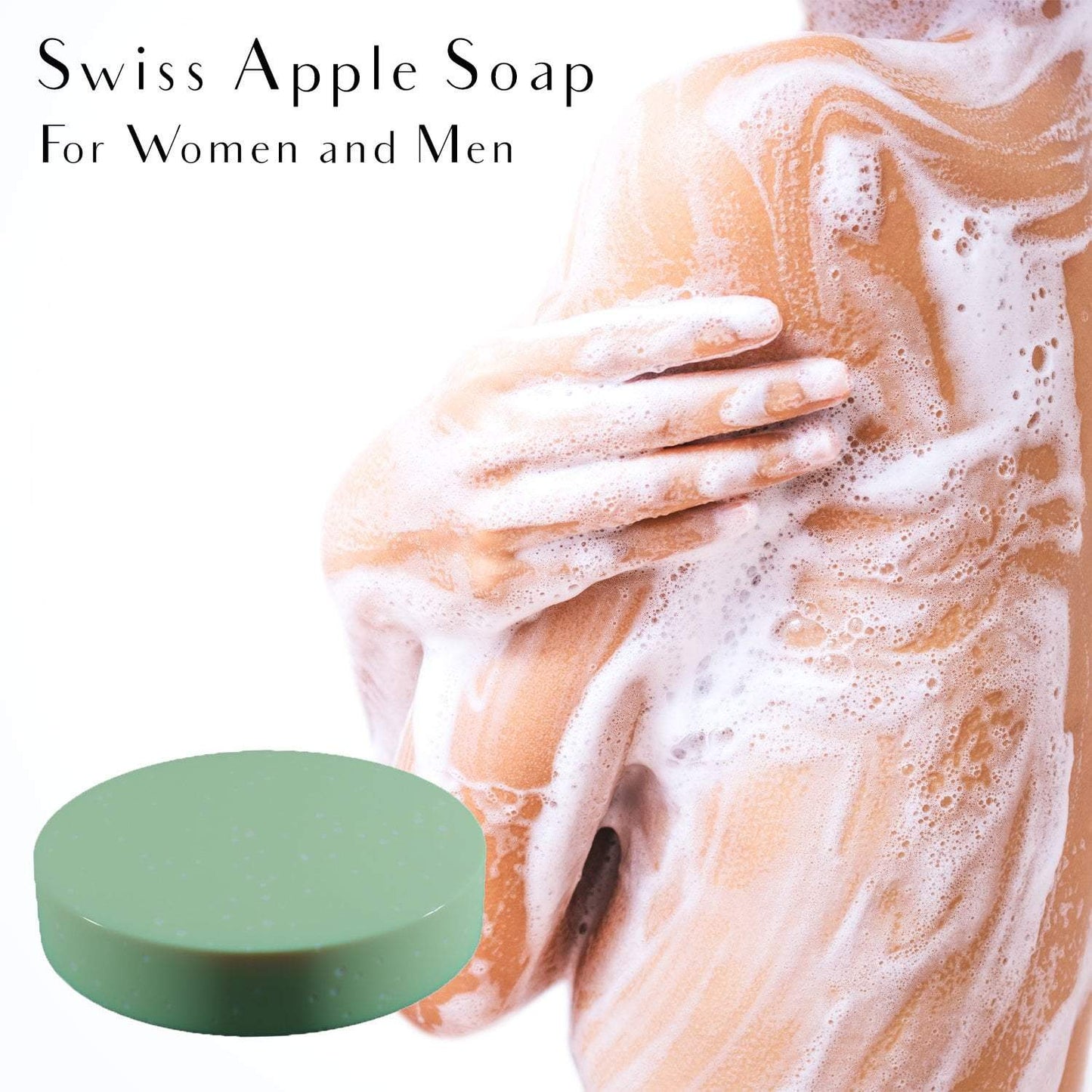 swissbotany Swiss Apple Stem Cell Soap Bar (3.4 Oz 1 Bar) Organic Age Defying Formula is 100% Handcrafted with Coconut Oil & Tetrapeptide-7 for ultimate moisturizing & wrinkle prevention